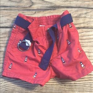Ralph Lauren Red and Blue Nautical Shorts Elastic Waist